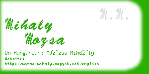 mihaly mozsa business card